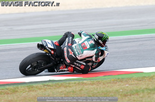 2010-06-26 Misano 1125 Rio - Supersport - Free Practice - Chaz Davies - Triumph Daytona 675